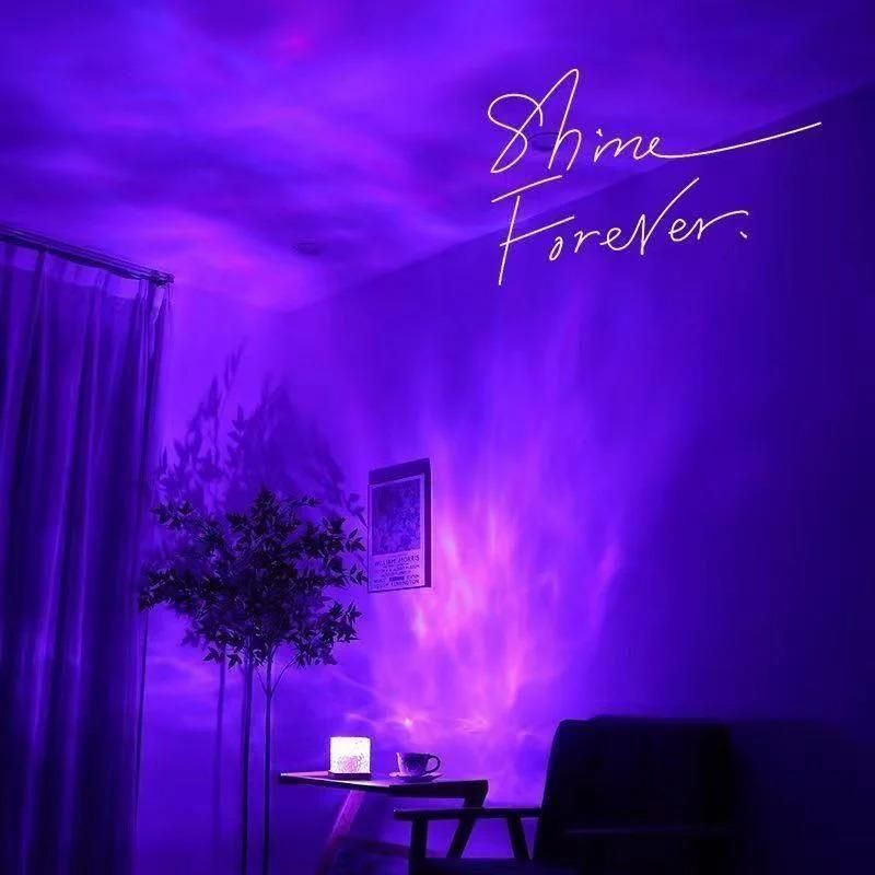 LED 3D Ocean Wave Projector Night Lamp Water Ripple Light Northern Lights