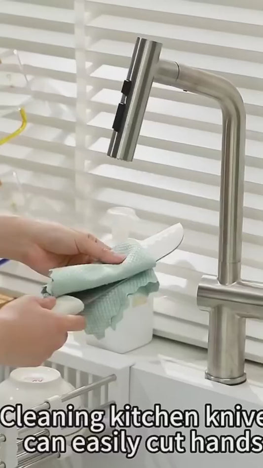 4 in 1 Double-Ended Kitchen Cutlery Cleaner Brush